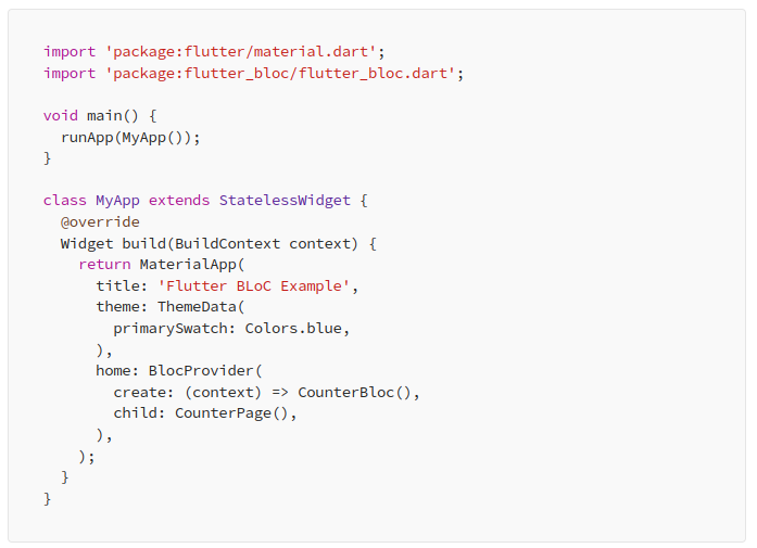 Flutter BLoC State Management: