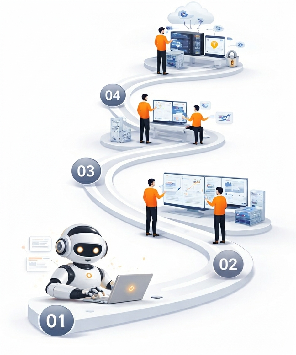 Software Development process illustration