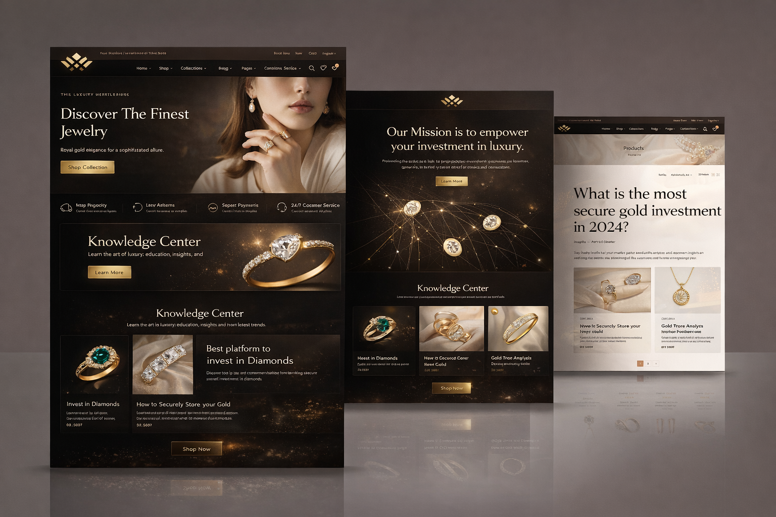 Blue Elegance - Jewelry Landing Page